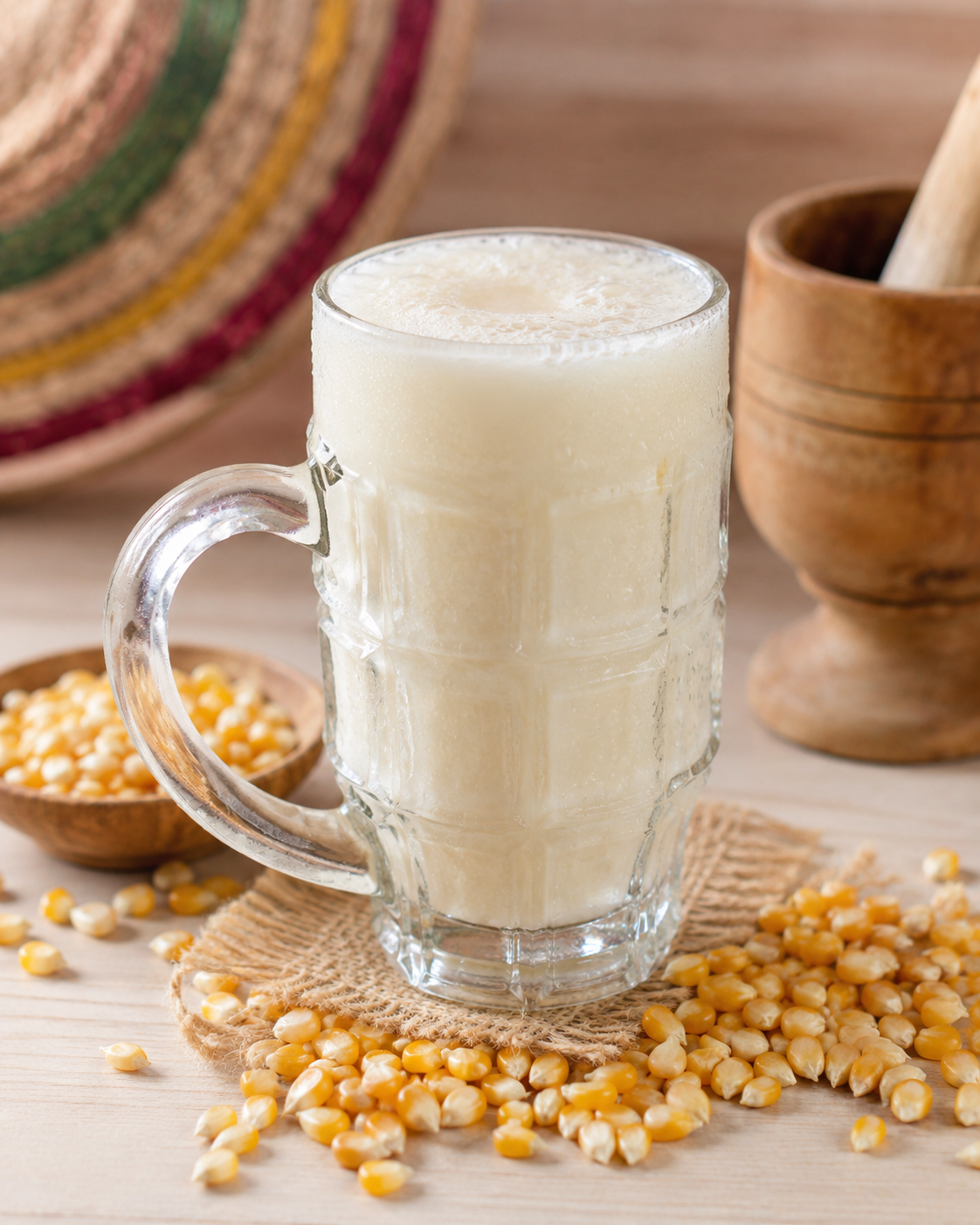 Claro de maíz tradicional y refrescante