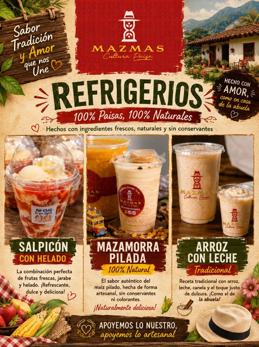 Refrigerios empresariales MazMas con mazamorra y dulces típicos